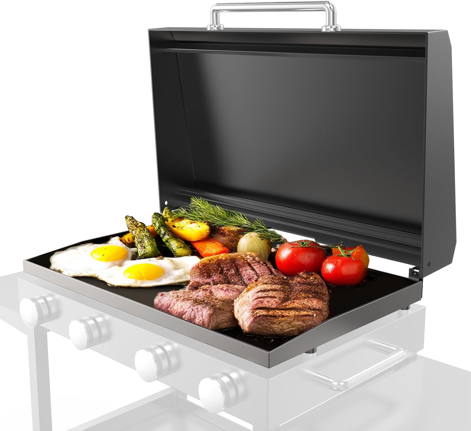 Hinged Lid for Blackstone Griddle 36 inch Griddle, Griddle Grill Hard Cover for Blackstone 1554 1836 1825 1866 2149 1984 2151 1863 2122, Flat Top Lid for Blackstone 36' Lids