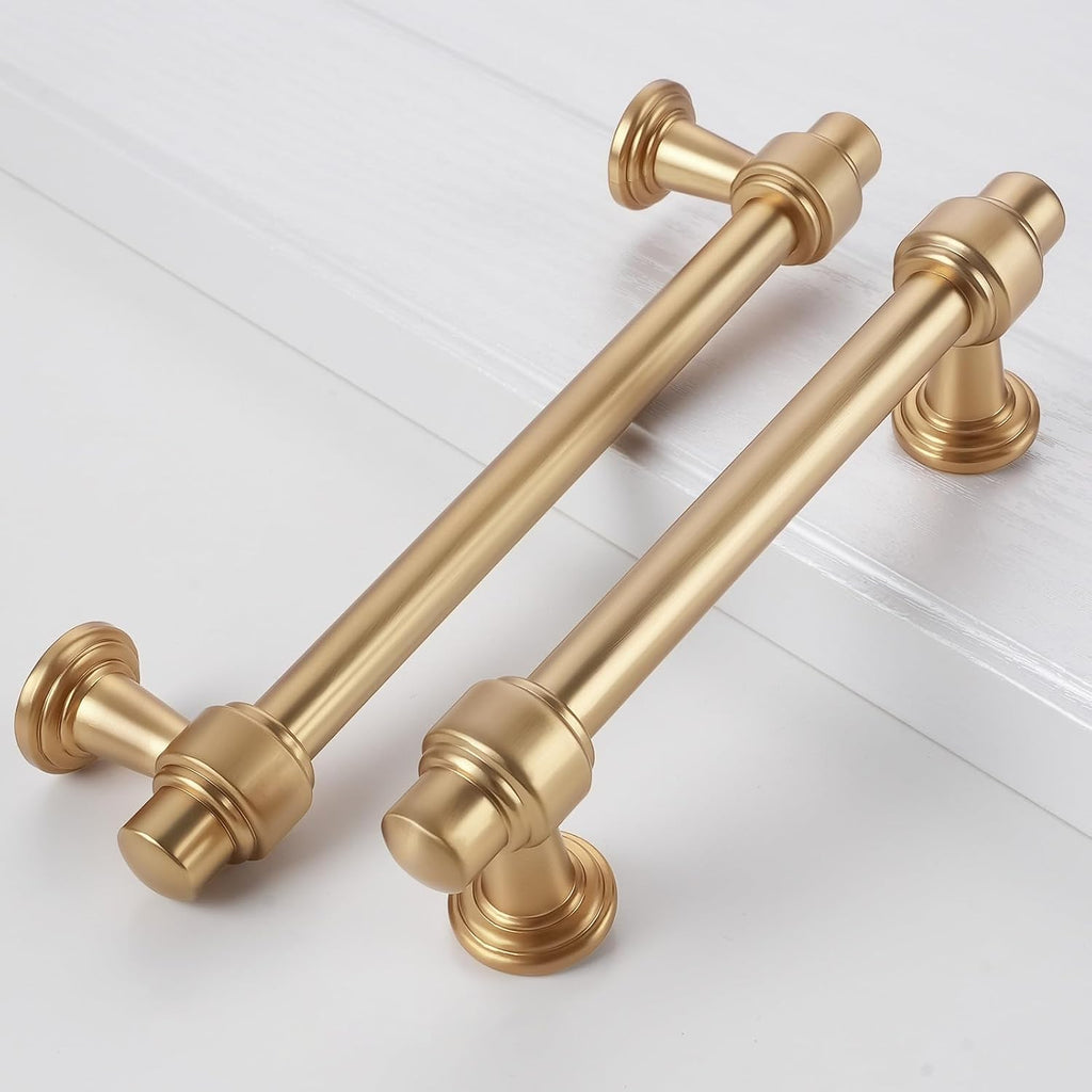10 Pack 12-3/5 inch(320mm) Champagne Bronze Kitchen Cabinet Handles Cabinet Pulls Gold Drawer Pulls Cabinet Hardware Handles