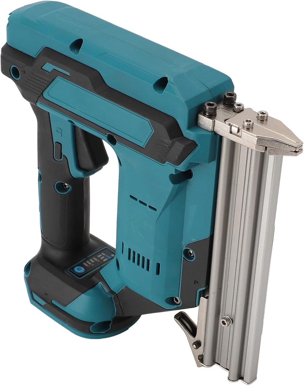 Focket Cordless Brad Nailer, 0.4 0.8MPa Battery Powered Nail with Depth Adjustment for 10 30mm Straight Nails 100Pcs Capacity Cordless Staple for Woodworking Upholstery Carpentry