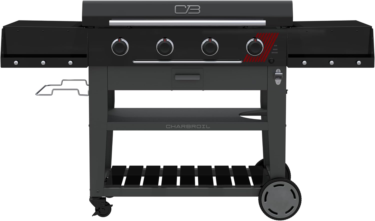 Charbroil 36' Performance Series Deluxe Propane Gas Griddle with Cart 4 Burner Flat Top Grill, Black - 463285924