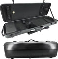 Violin case 4/4 Full size High strength Carbon fiber hard shell Durable handles Internal storage with Backpack straps Music Sheet bag (Black with Code lock)