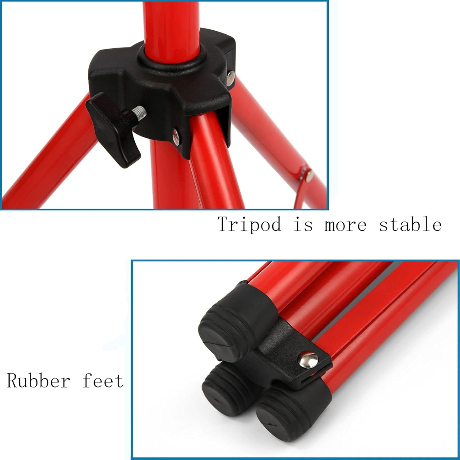 Music Stand Sheet Music Stand Portable Music Stand with Carrying Bag and Microphone Metal Adjustable Height Holder for Laptop Projector Book Stand (Color : Red) (Black)