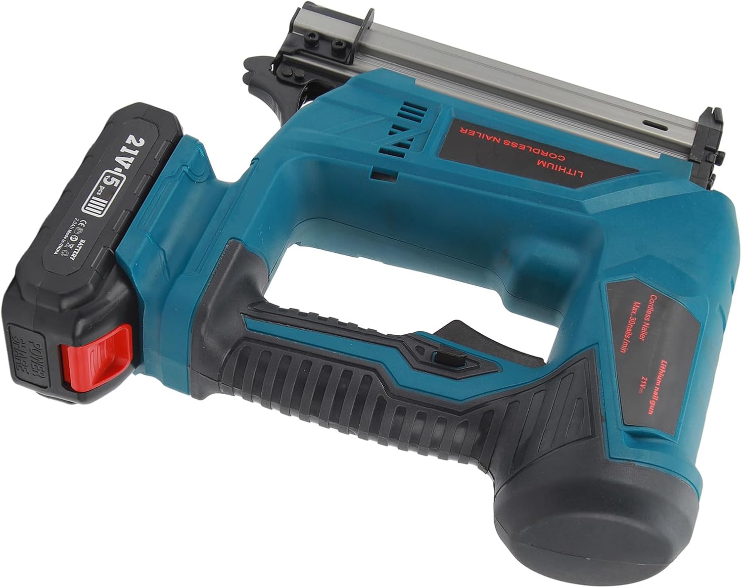 Cordless Brad Nailer Kit with Handles Designed to Reduce Fatigue Electric Nail Gun for Binding Furniture Frames (US Plug 100‑220V)