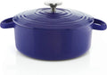 Chantal Cast Iron Dutch Oven, 3 qt, US Formulated Premium Enamel, Cobalt Blue