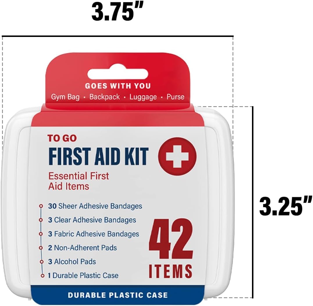 DecorRack 2000 Piece First Aid Kit, 48 Individual Boxes of 42 Items Each, First Aid Kits for Minor Cuts, Scrapes, Travel, Car, Home, Work, Field Trips or Camping (2000pcs, 48 Pack)
