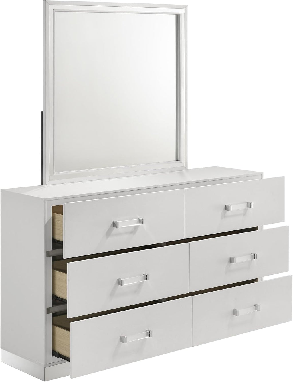 New Classic Furniture Europa 7-Piece Wood King Bedroom Set in White