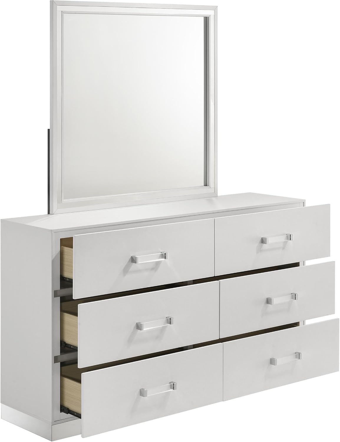 New Classic Furniture Europa 7-Piece Wood King Bedroom Set in White