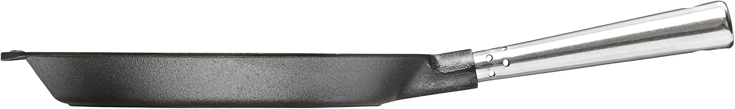 Unbekannt Frying pan 24 cm. Stainless steel handle. Can be used on all types of cookers, ovens, barbecues and open fires