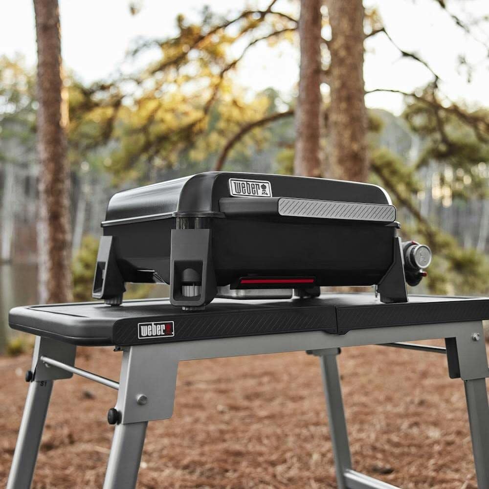 Weber Slate Griddle 1-Burner Propane Gas Portable 17 in. Flat Top Grill in Black 1500531