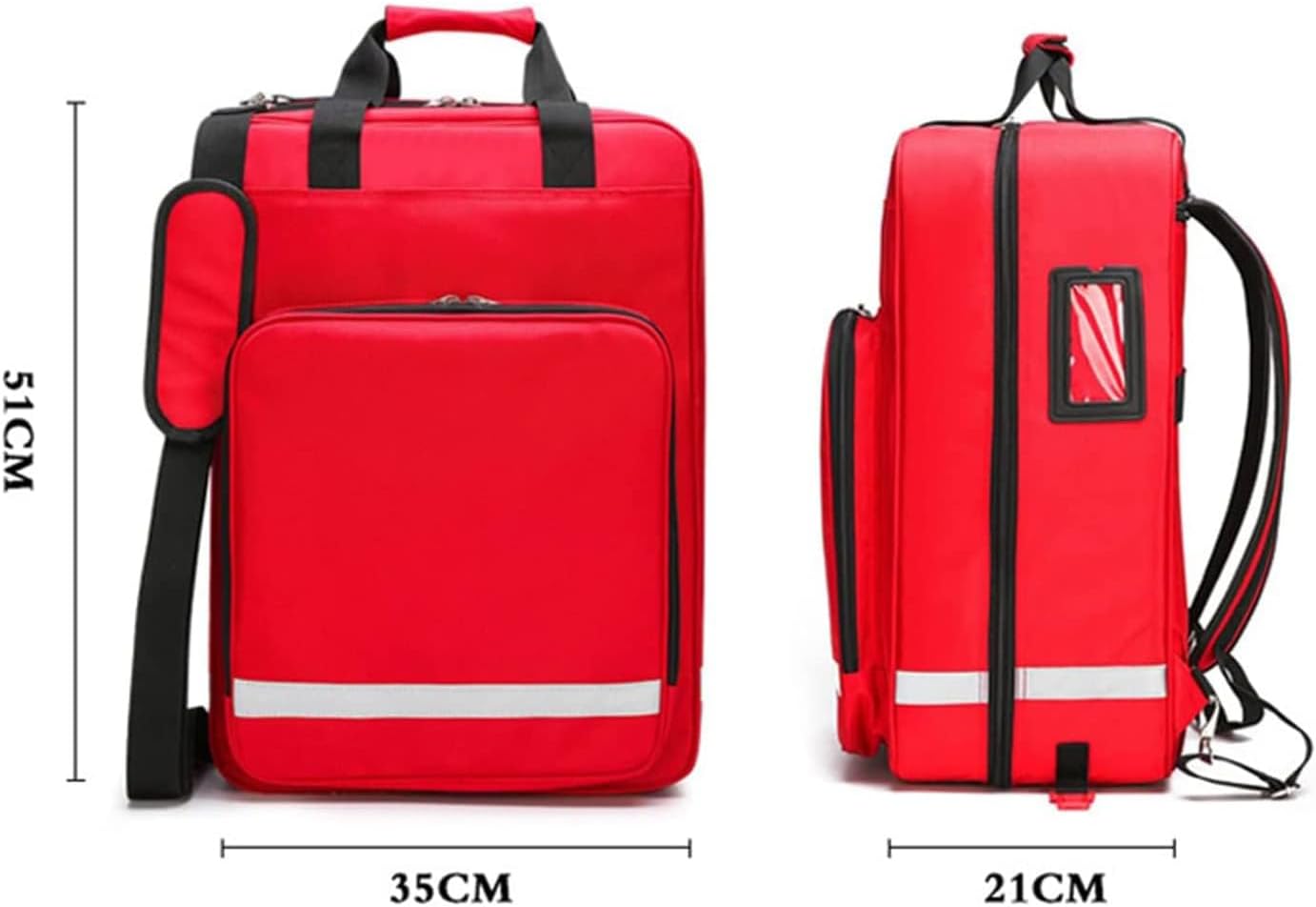 First Aid Kit Bag Rolling Medical Supplies Bag with Detachable Trolley, Nurse Rolling Bag Emergency Rescue Kit for Outdoor Hiking, Backpacking