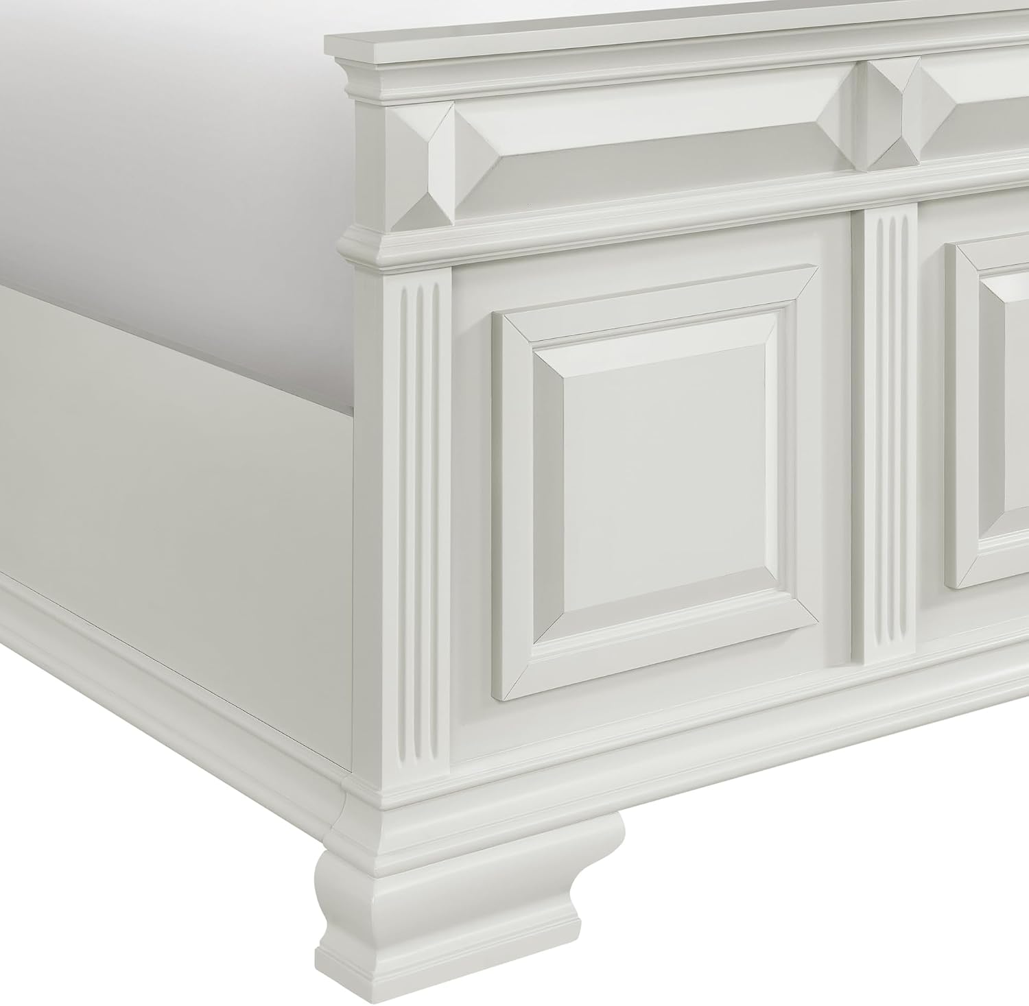 Picket House Furnishings Sumner King Panel 5PC Bedroom Set in Antique White