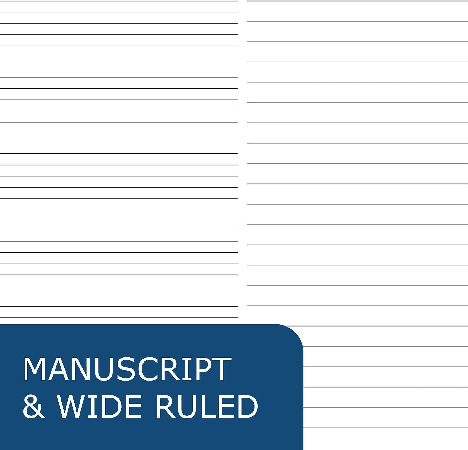 Roaring Spring Descant Spiral Music Notebook, Case of 24, Unique Staff & Wide Ruled Multi-Format Manuscript, 11' x 8.5' 64 Pages, Top Bound, Heavy 20lb White Paper