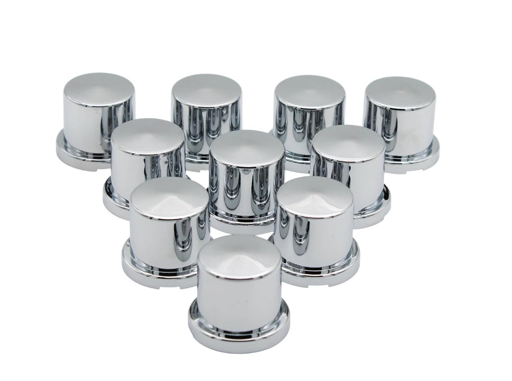 Chrome Plastic Bolt and Nut Cover 1'' x 5/8 Lug Fitting Push on Small Hat Style Bolt and Nut Cover, BHP-NC-CYL01 (250)