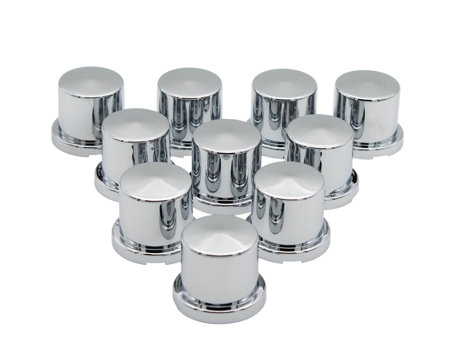 Chrome Plastic Bolt and Nut Cover 1'' x 5/8 Lug Fitting Push on Small Hat Style Bolt and Nut Cover, BHP-NC-CYL01 (250)