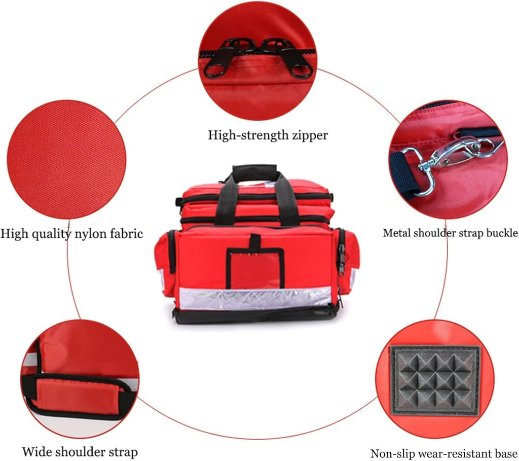 Portable First Aid Bag, Large-Scale Medical First Aid Kit, Ambulance Rescue Kit, Doctor Visit Kit, First Aid Kit