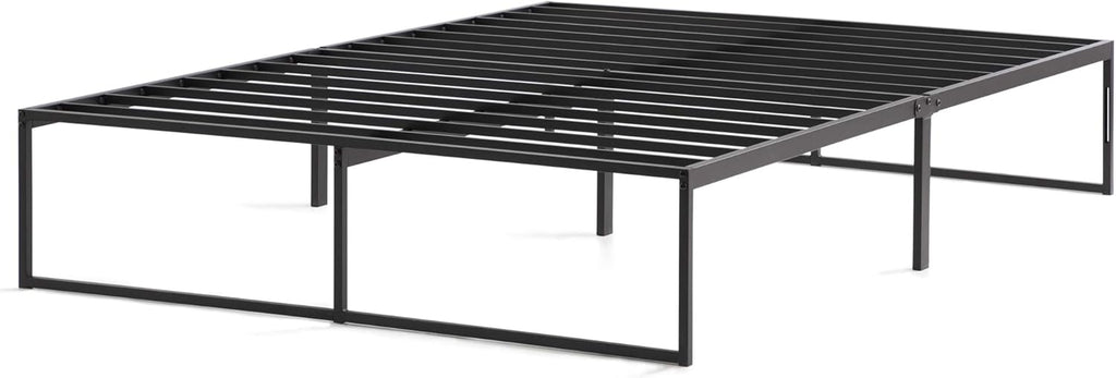 Linenspa Folding Metal Platform Bed Frame - Easy Assembly - Sturdy Steel - No Box Spring Needed - Underbed Storage - Mattress Foundation - 14' High - Traditional Design - King Size