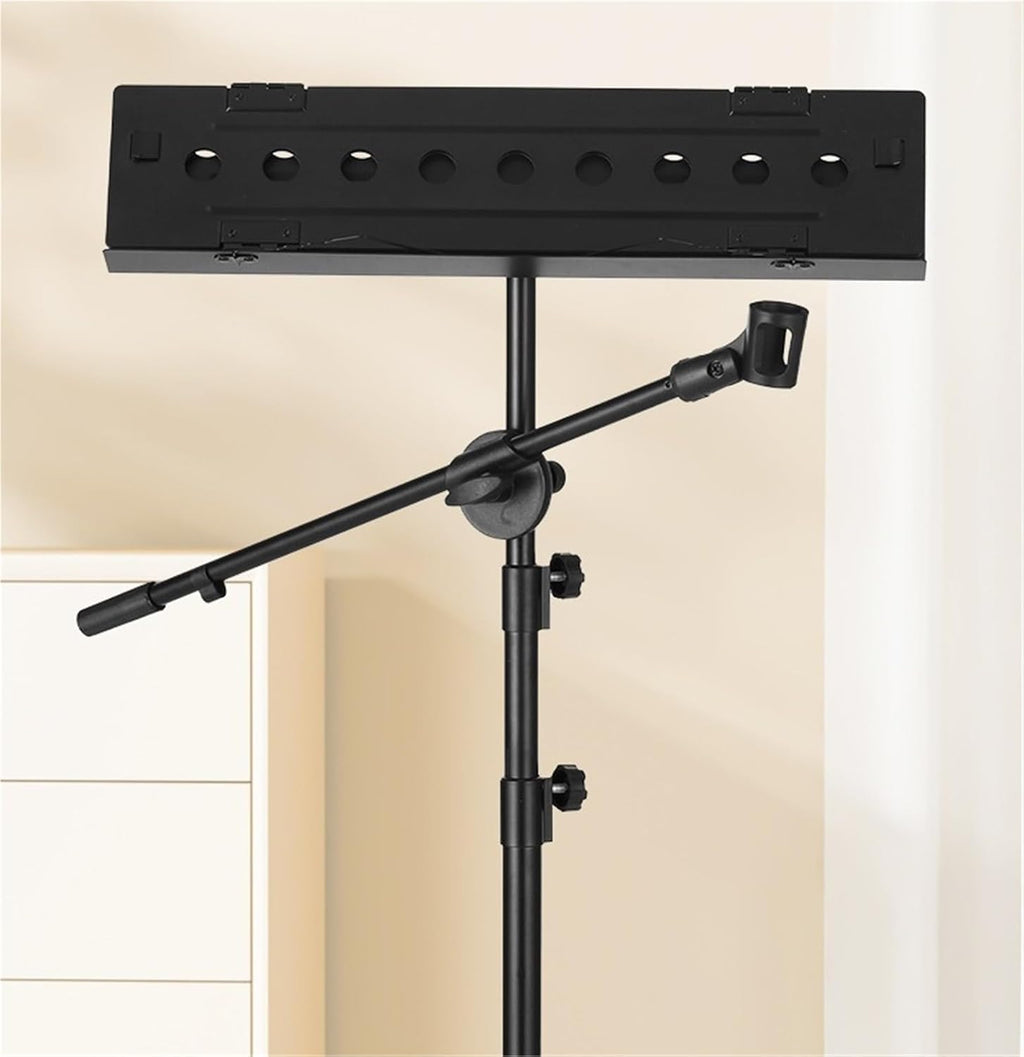 Sheet Music Stand Foldable Music Holder with Microphone Stand Sheet Music Stands Professional Book Stand Music Stand Holder