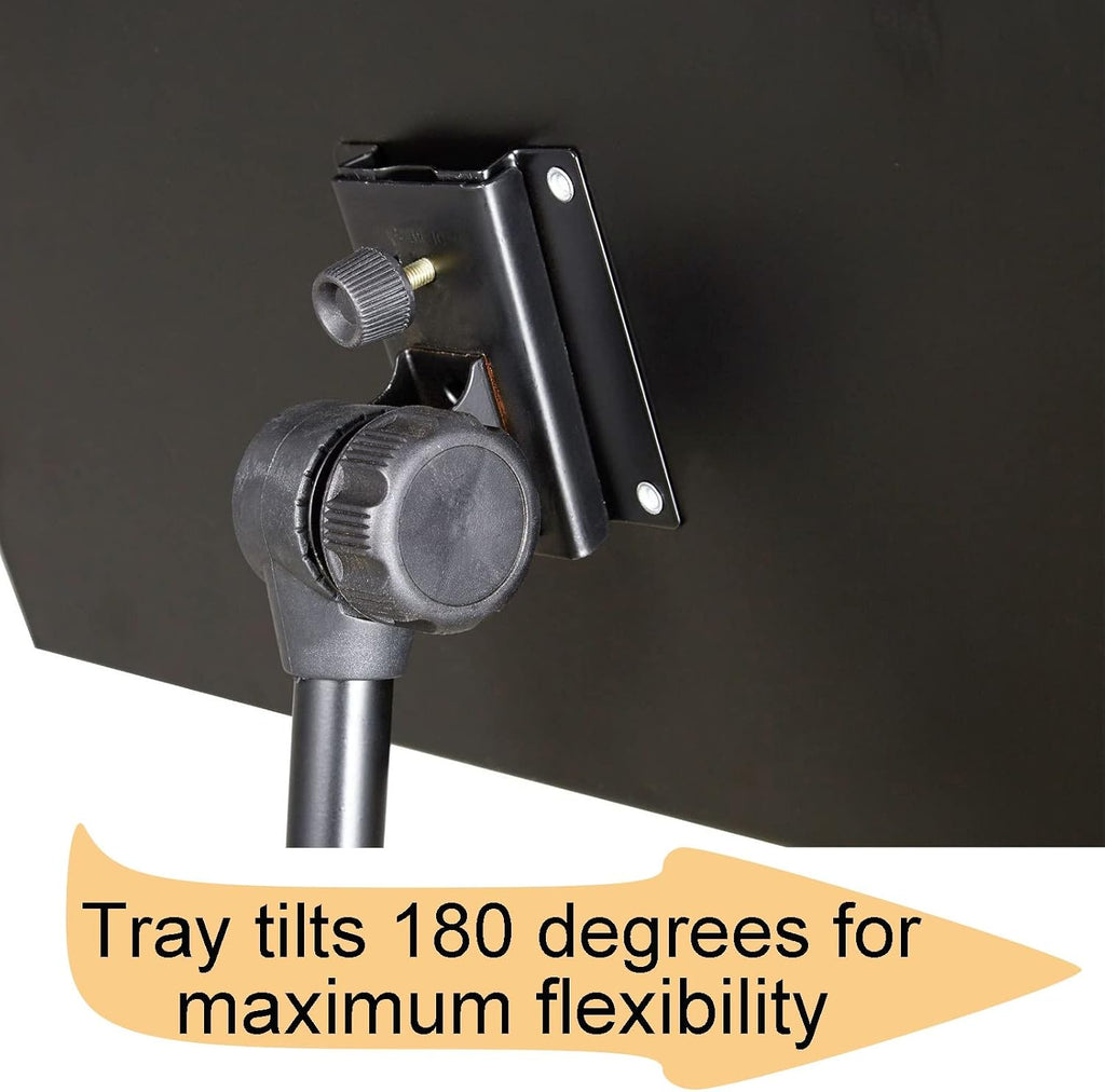 Extra Stable Metal Music Stand, Metal Folding Sheet Music Stand, Wide Tray, Strong Metal Tripod, Strongers Load Capacity, Music Stand with Phone Holder Microphone Holder,
