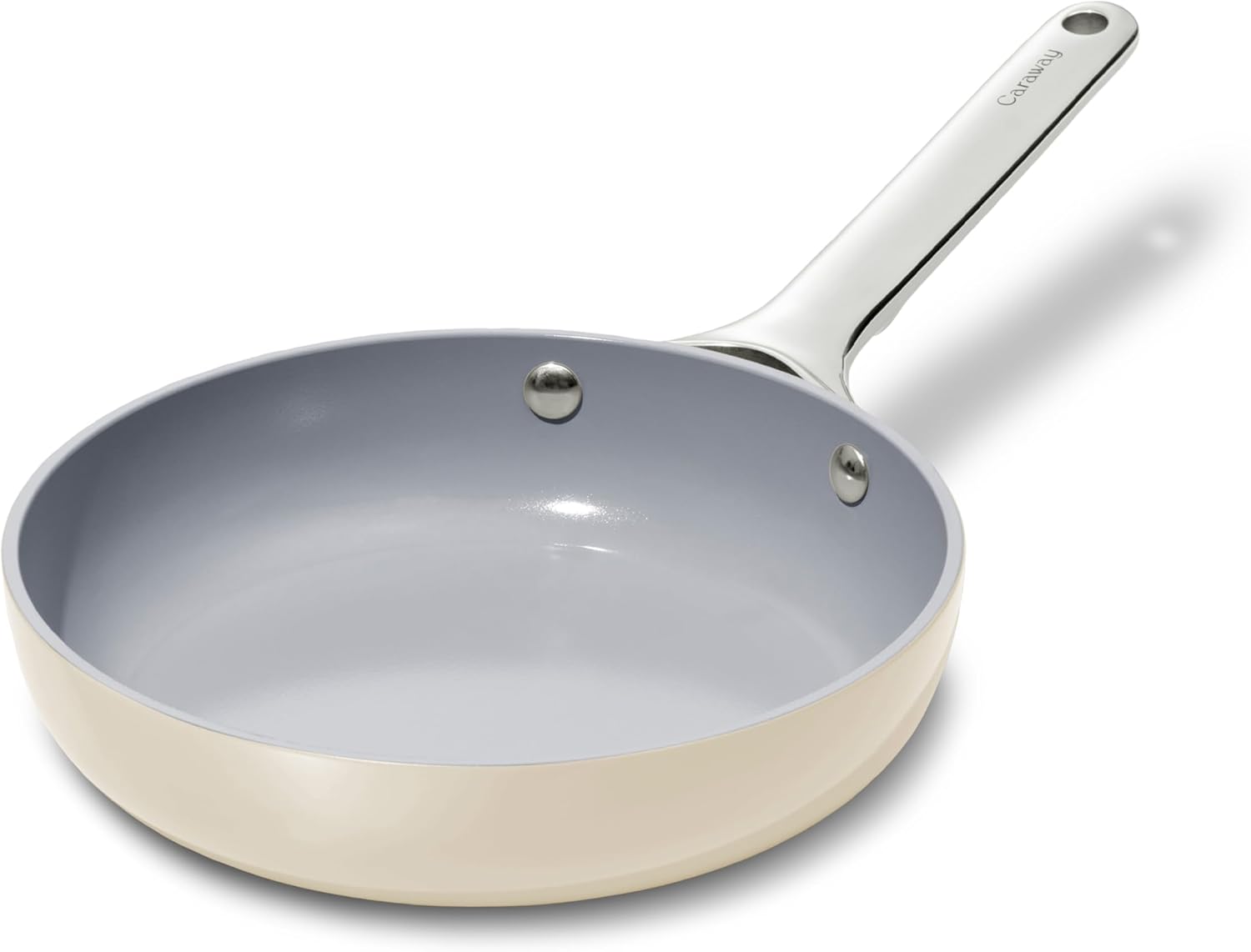 Caraway Nonstick Ceramic Mini Fry Pan (1.05 qt, 8') - Non Toxic, PTFE & PFOA Free - Oven Safe & Compatible with All Stovetops (Gas, Electric & Induction) - Cream