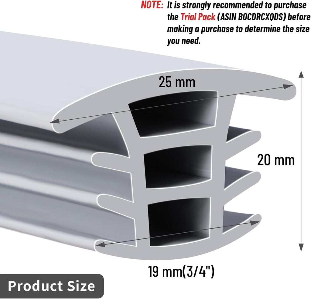 Flexible EPDM Rubber Strip (100 ft Long and 3/4 inch Wide) for Concrete Crack Repair and Replacement - Weather and Aging Resistant Expansion Joint Filler for Driveways and Sidewalks