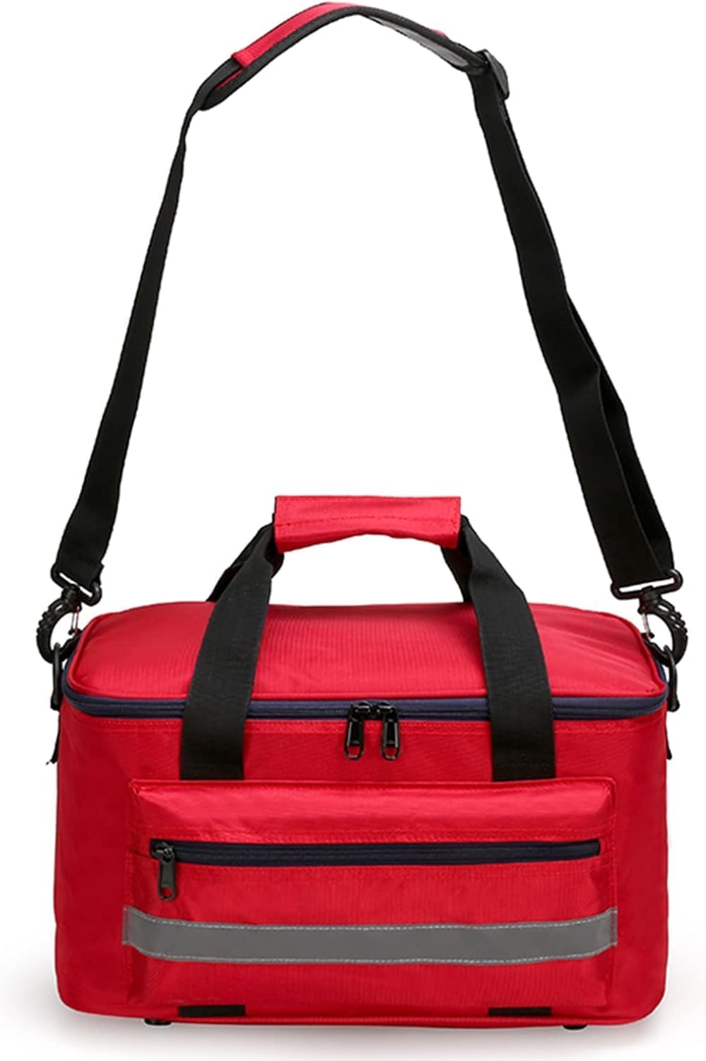 First Aid Bag Empty,Travel Emergency Pouch Lightweight Medicine Storage Bag Multifunctional Layered for Emergency Home Office(Red)