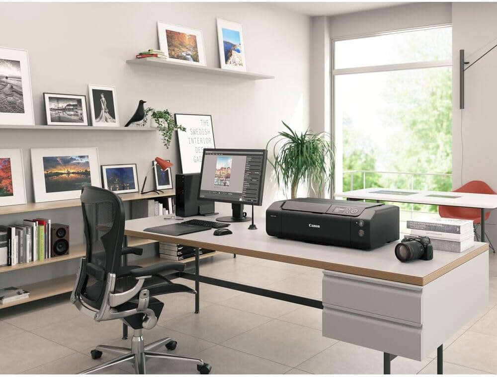 Canon imagePROGRAF PRO-310 Wireless Inkjet Printer | 13' Borderless Photo Printing | Lucia PRO II Pigment Ink | for Fine Art & Photography (6858C002) + Cleaning Kit + Printer Cable + Ethernet Cable