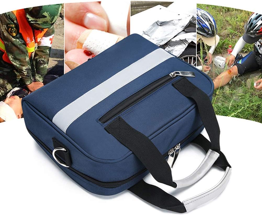 Waterproof First Aid Kit Bag, Compact Survival Insulin Cold Storage with Labeled Compartments for Home, Workplace, Car, Caravan, Travel, Camping, Hiking