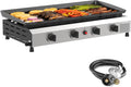 SKOK 4 Burner Flat Top Gas Griddle-30 Inch Outdoor Propane Griddle-40000 BTU Propane Fuelled, Portable Gas Grill Camping Griddle Station for Kitchen, BBQ, Camping
