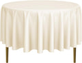 Lann's Linens - 20 Premium 90' Round Tablecloths for Wedding/Banquet/Restaurant - Polyester Fabric Table Cloths - Ivory
