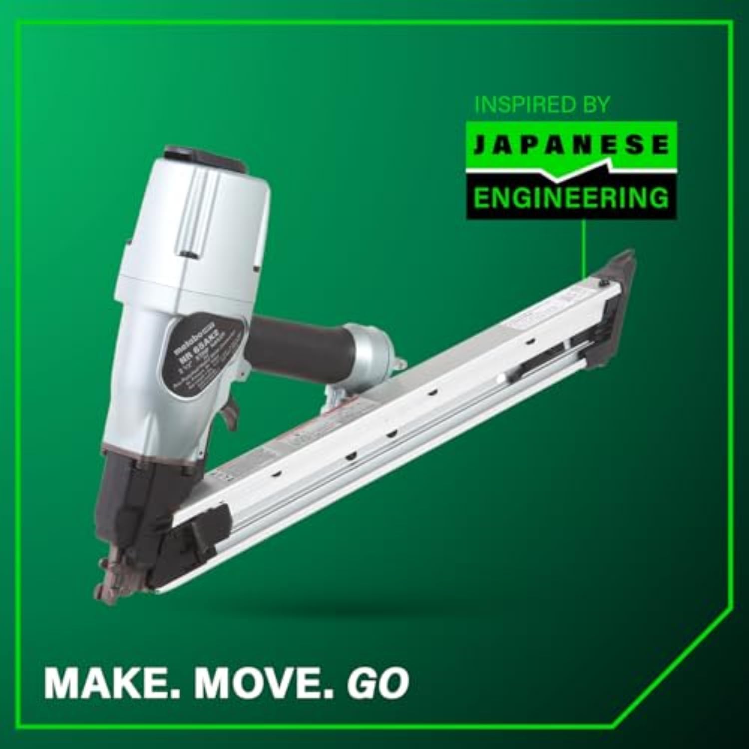 Metabo HPT Strap-Tite Strip Nailer, Pro-Preferred Pneumatic Power Nailers for Metal Connectors, Lightweight 6.4 lbs Fastening Tool, 36° Precision Fastening System, 1-1/2″ to 2-1/2″ Fasteners, NR65AK2
