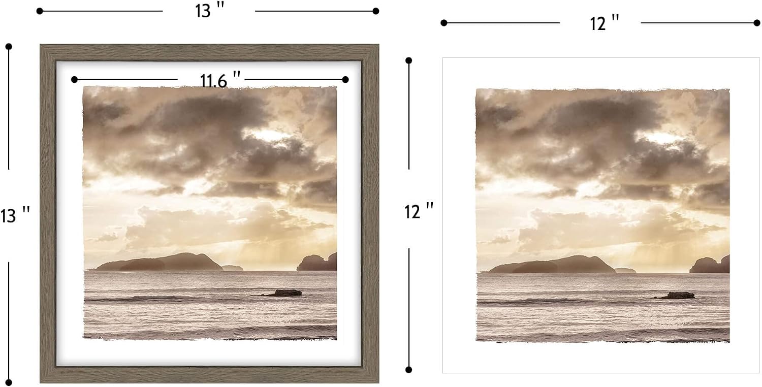 Framed Beach Scenery Wall Art：6 Pieces Small Calming Seaside Painting Nature Coastal Sunrise Prints Tropical Multi Seascape Photography Artwork Ocean Seagulls Picture for Bathroom Bedroom Office