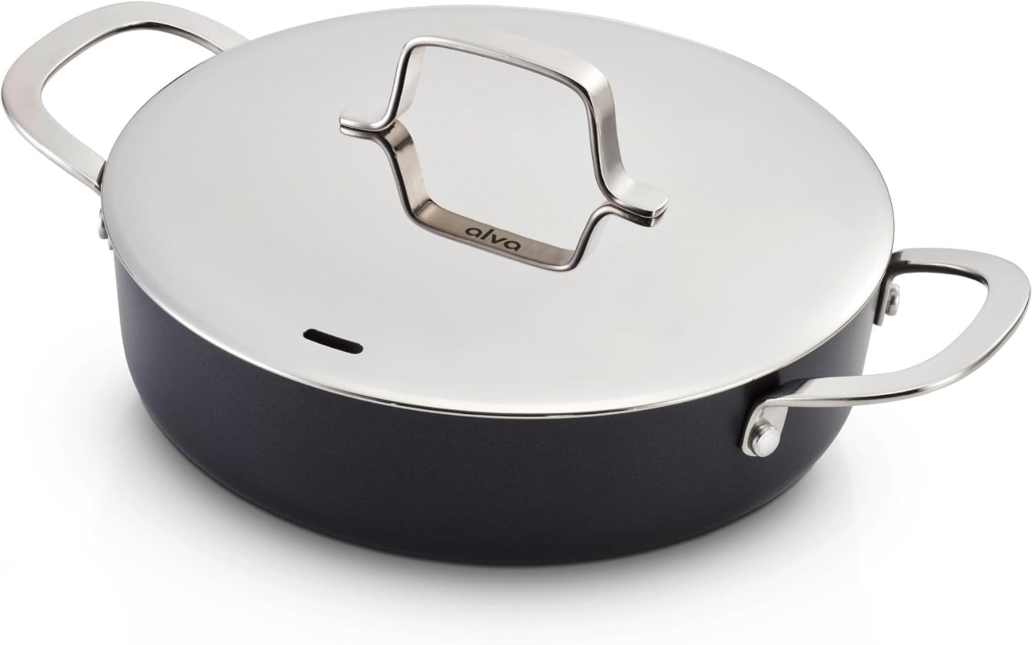 Alva Maestro 3.5 Qt Nonstick Ceramic Saute Pan with Lid, Non Stick Pan with Lid, Saute Pan Nonstick, Large Skillet with Lid, PFAS Free, Induction Compatible, Oven Safe Cooking Pan