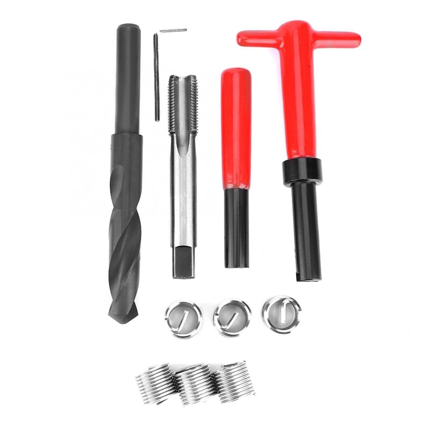 M2-M18 Car Helical Thread Insert Repair Kit Stainless Steel Twisted Drill Wrench Tap Insertion Tool for Restoring Damaged Thread Nicely(M18x1.5x2D)