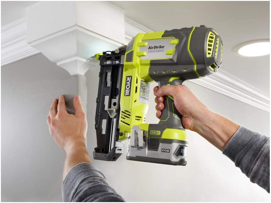 Ryobi P325 One+ 18V Lithium Ion Battery Powered Cordless 16 Gauge Finish Nailer (Battery Not Included, Power Tool Only)