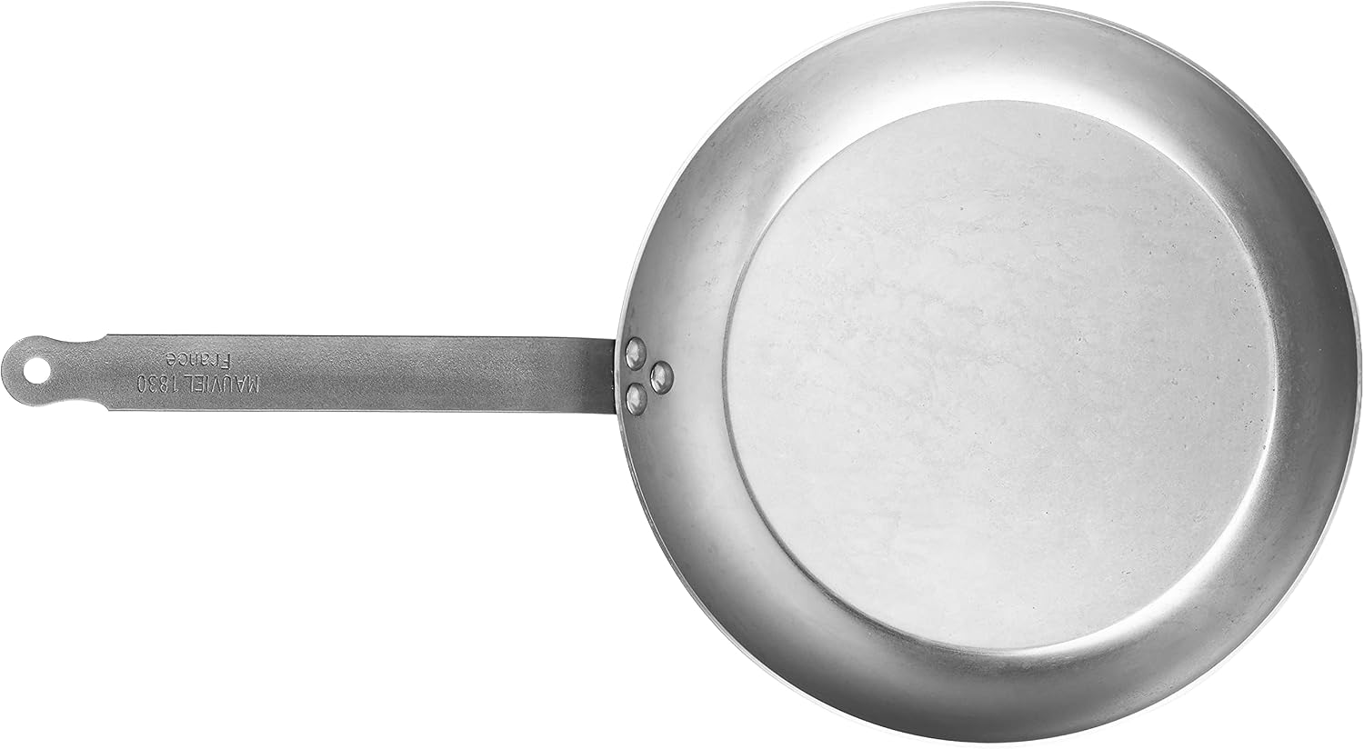 Mauviel M'Steel Black Carbon Natural Nonstick Frying Pan With Iron Handle, 11-in, Suitable For All Cooking Surfaces, Made in France