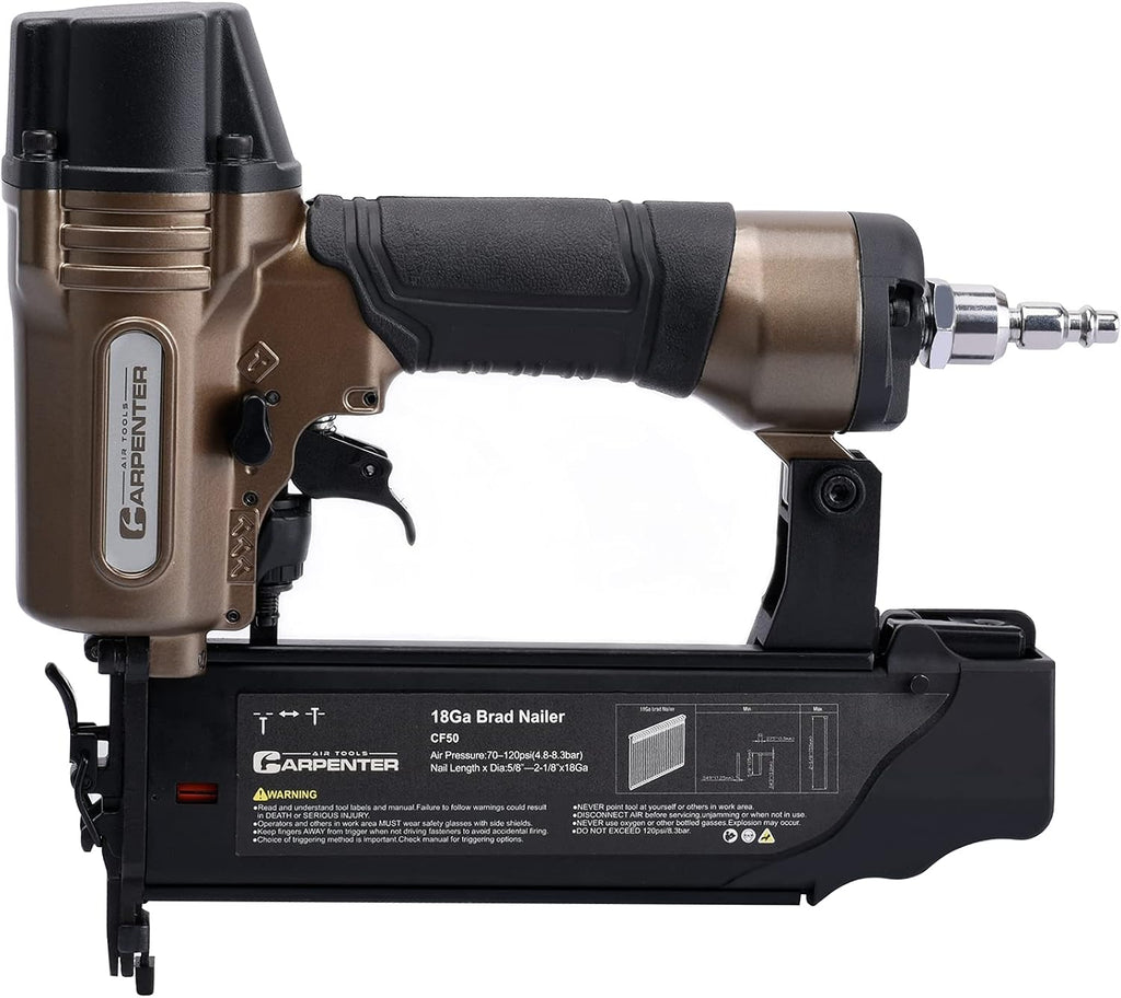 Carpenter Tools CFL5016 3-in-1 Flooring Stapler and Nailer with Mallet and CF50 18 Gauge Brad Nailer