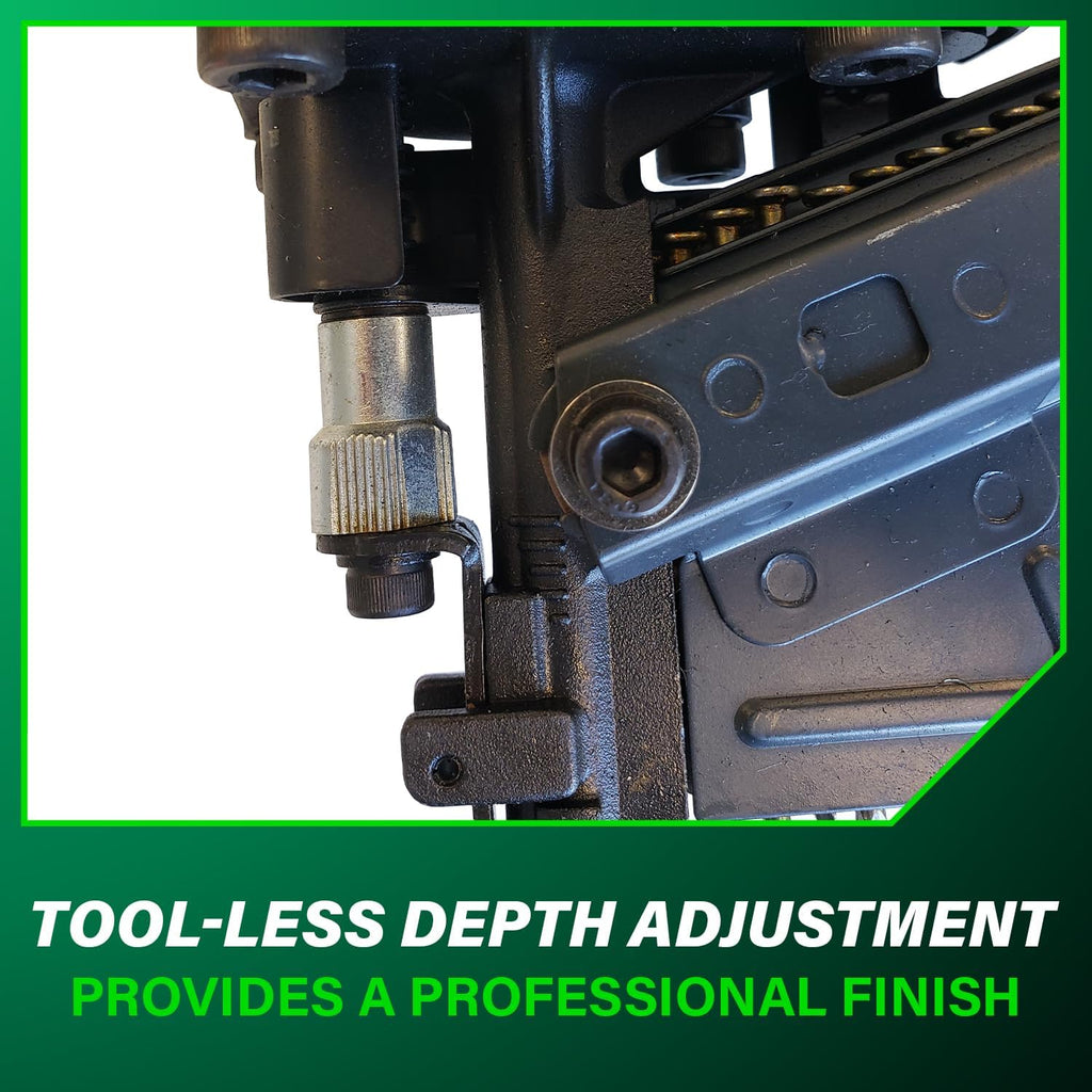 Metabo HPT Framing Nailer, Pro-Preferred Pneumatic Power Nailer & Framing Tool for Flooring, Roof Decking, Selectable Trigger & Rafter Hook, 21° 2' to 3-1/4' Plastic Collated Nails, NR83A5