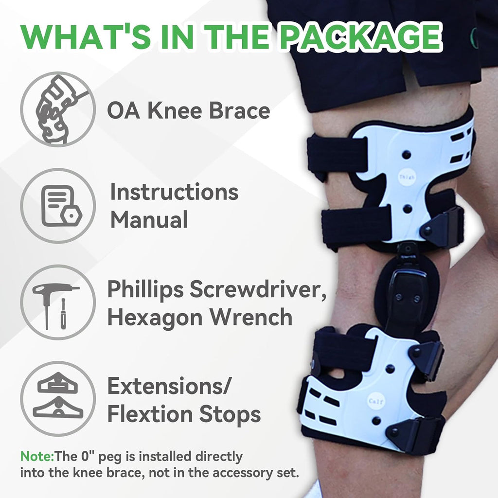 Orthomen OA Unloader Knee Brace, Support for Arthritis Pain, Osteoarthritis, Cartilage Defect Repair, Avascular Necrosis, Bone on Bone Knee Joint Pain and Degeneration Medial Inside Right