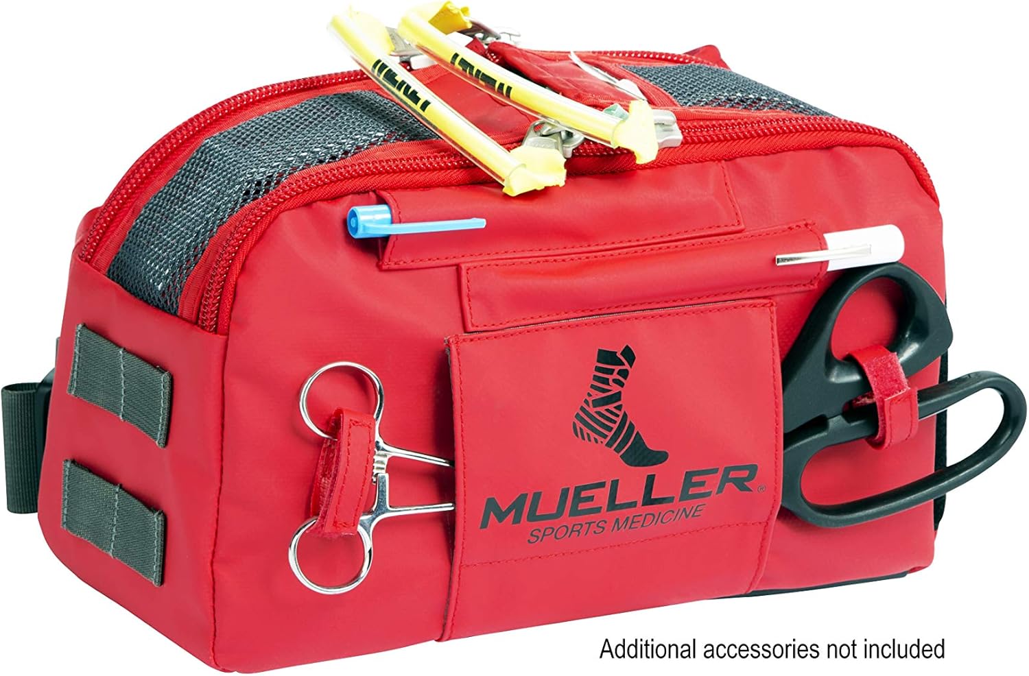 MUELLER Sports Medicine Medi Kit ATSS Bag Only for Men and Women, Athletic Training Kit, Medical Supply Bag for Sports Teams, Over the Shoulder Medical Briefcase, Waterproof, Red, One Size