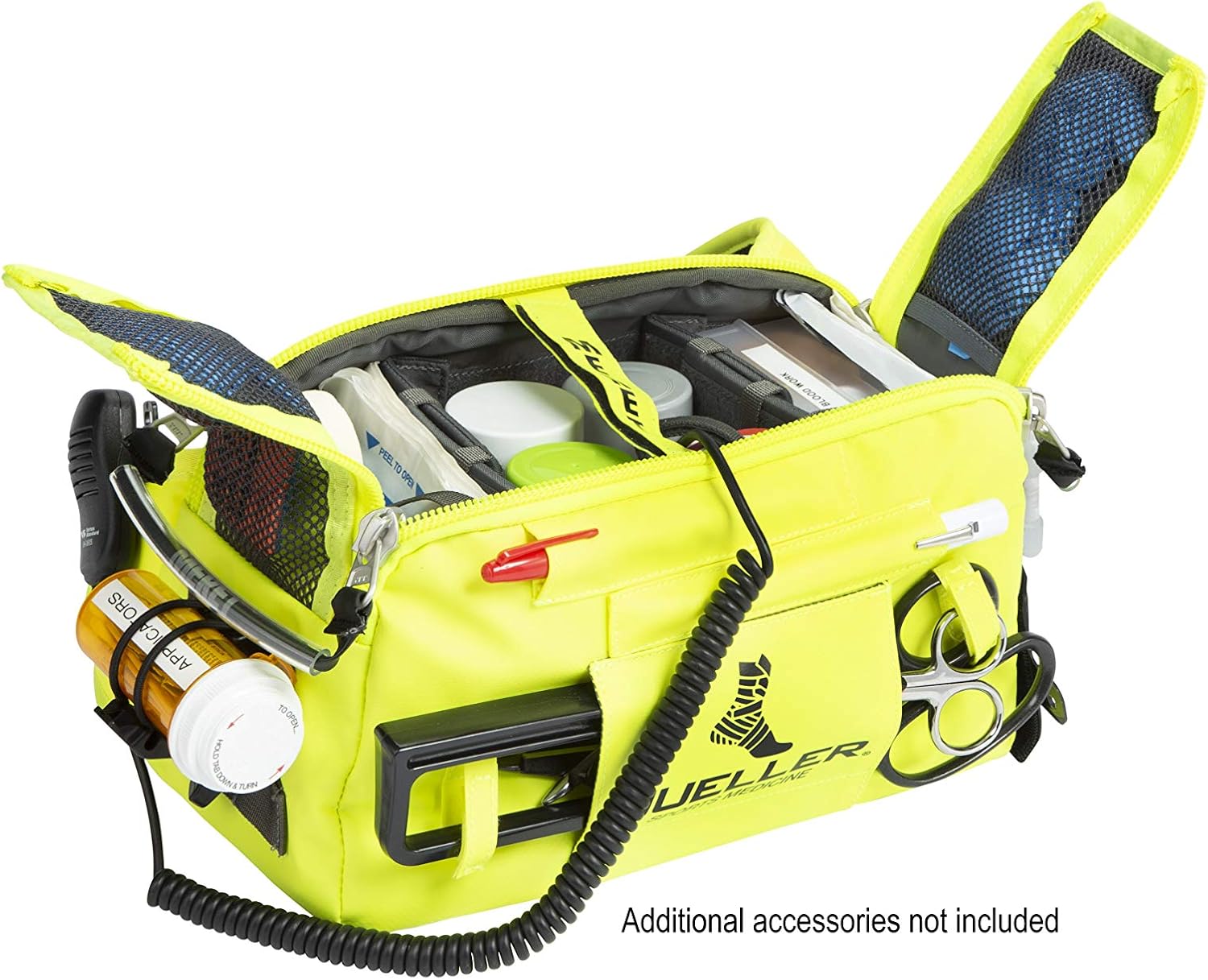 MUELLER Sports Medicine Medi Kit ATSS Bag Only for Men and Women, Athletic Training Kit, Medical Supply Bag for Sports Teams, Over the Shoulder Medical Briefcase, Waterproof, High Viz Yellow, One Size