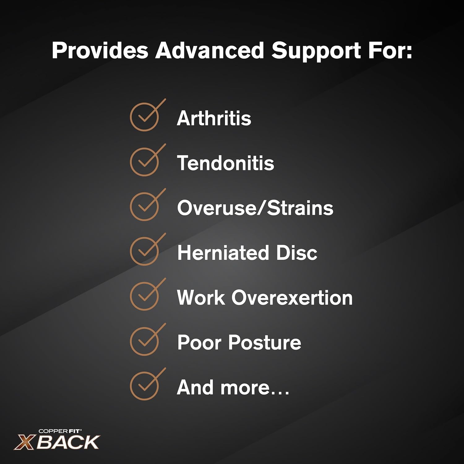 Copper Fit X-Back Brace for Lower Back Pain, Lumbar Support, Herniated Disc, Sciatica, Arthritis – Adjustable, Breathable Design - for Men and Women (Small/Medium) (Pack of 2)