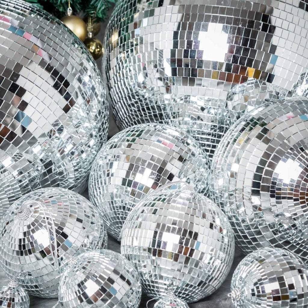 24 in Large Foam Disco Mirror Ball Hanging Party Decor Ornament for Wedding Birthday Christmas Holidays Home Stage Decorations