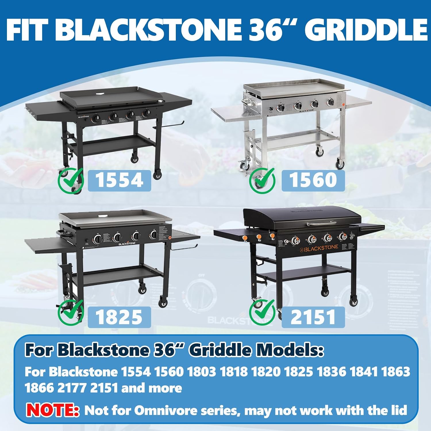 SafBbcue 36 inch Griddle Replacement Top for Blackstone 36' 4 Burner Griddle Grill, Blackstone 36 inch Grill 1554 1565 1841 2149 1836 1984 Replacement Top, Heavy-duty Steel