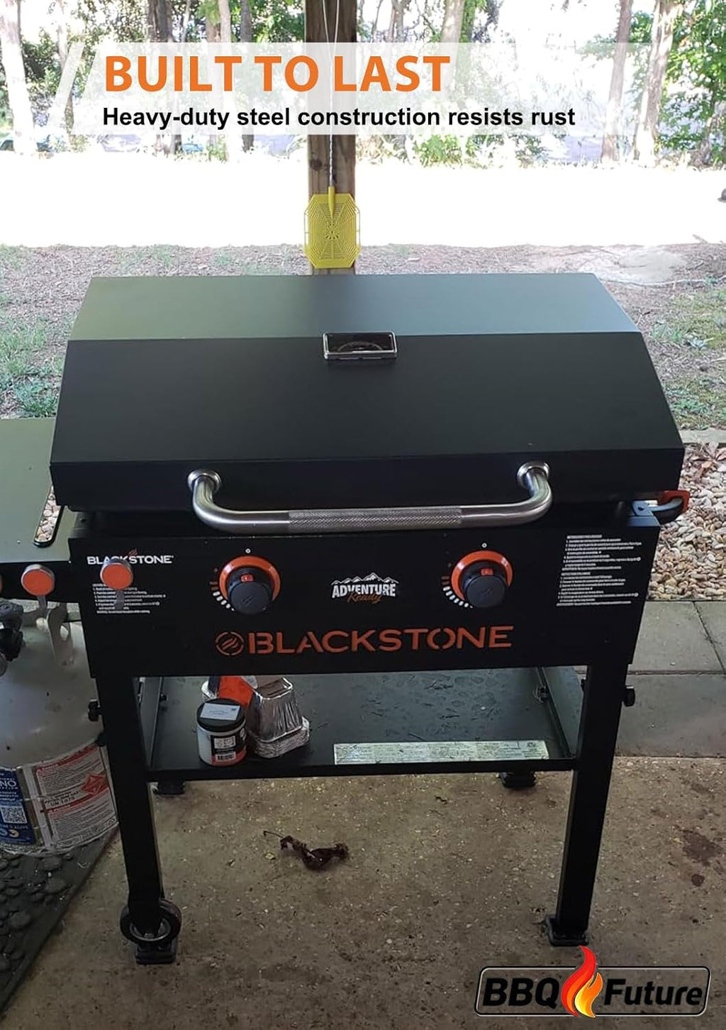 2026 Upgraded Lid for Blackstone Griddle Lid 28 Inch, BBQ Future Hinged Hard Cover with Thermometer & Reinforced Hinge Compatible with 28' Models 1517 2206 1853 1885 & More
