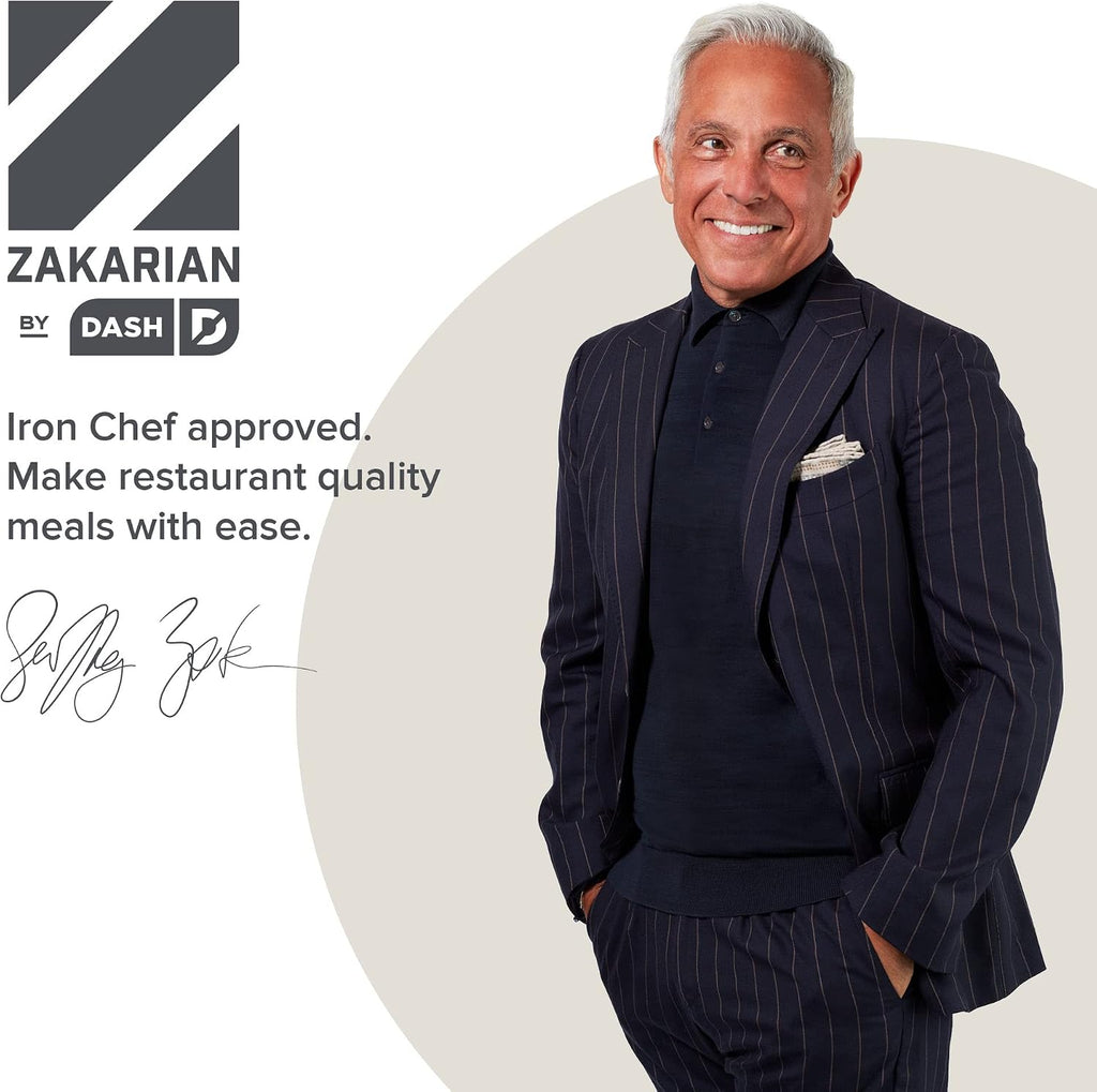 DASH 7.5' Nonstick Cast Iron Skillet | Pour Spouts | Zakarian Blue | Pack of 6