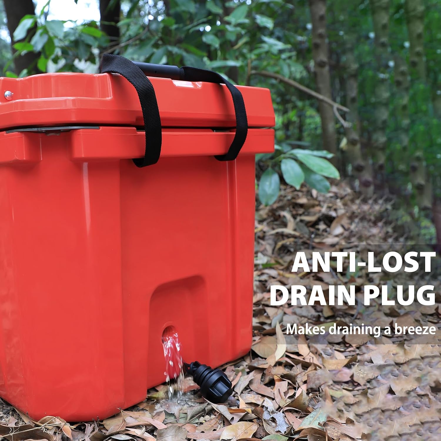 Hard Cooler, Insulated Ice Chest Box Holds Ice for More Days, Portable Cooler with Handle, Cup Holders, Double Latches for Camping Drink, Beach, Picnic, Fishing, Boat, Barbecue