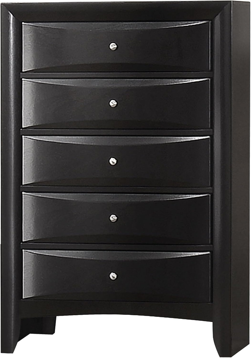 Coaster Home Furnishings Briana Transitional 5-Piece Bedroom Set Queen Size Storage Bookcase Bed Frame 56-inch Headboard Black 202701Q-S5