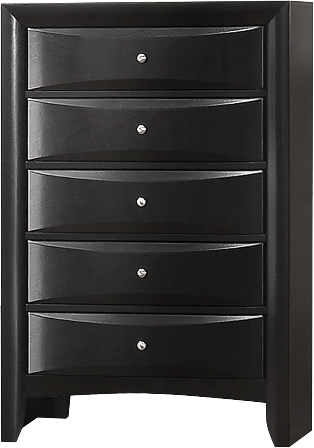 Coaster Home Furnishings Briana Transitional 5-Piece Bedroom Set Queen Size Storage Bookcase Bed Frame 56-inch Headboard Black 202701Q-S5
