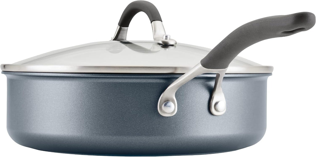 Circulon A1 Series with ScratchDefense Nonstick Induction Cookware, Large Saute Pan with Lid, Nonstick Pan, 5-Quart, Graphite