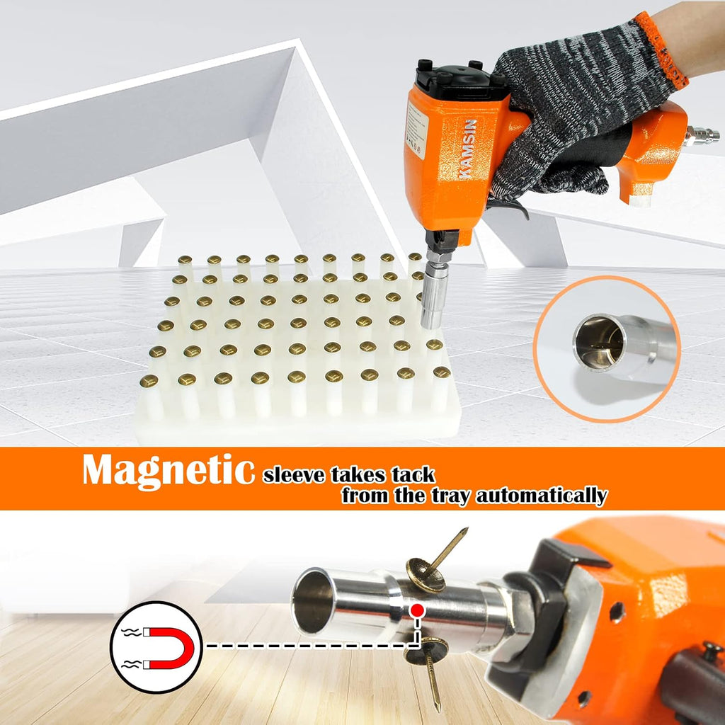 Set of Sleeves for Pneumatic Decorative Nailer 3/8'-13/16'(9.6mm-20.3mm) Head Diameter Replaceable Muzzle Sleeve Air Power Tack Nail Gun Finish Nailer for Upholstering, Leather Cover of Sofa